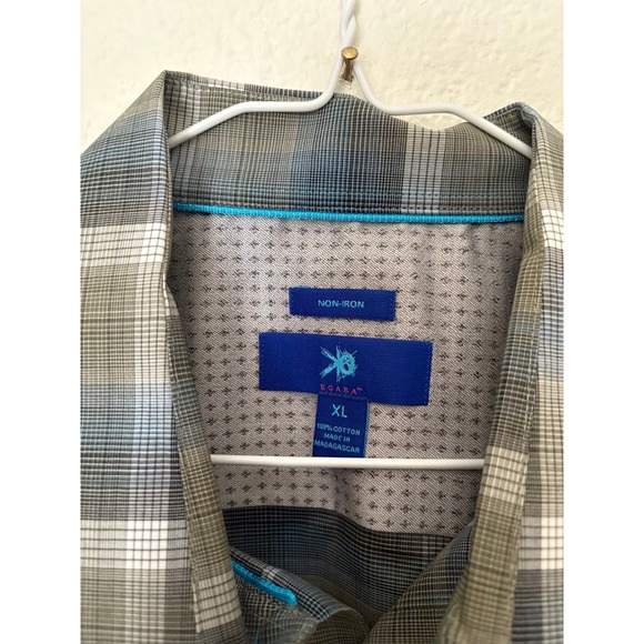 Egara Non Iron Plaid Button Down‎ Long Sleeve Shirt Preppy Western Outdoors Fall - Picture 2 of 3